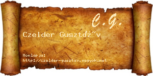 Czelder Gusztáv névjegykártya