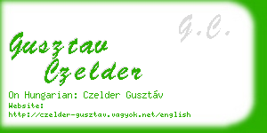 gusztav czelder business card