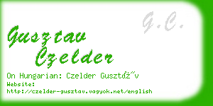 gusztav czelder business card
